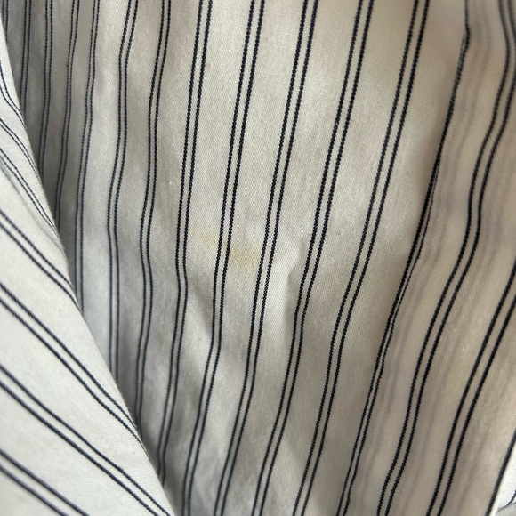 Abercrombie & Fitch White Shirt with Navy Pinstripes - Picture 3 of 3